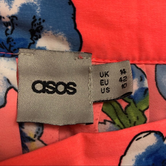 Asos Pleated Midi Skirt in Floral Print - Picture 7 of 10